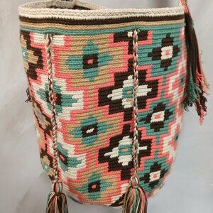 Chic Brown and Orange Shoulder Bag